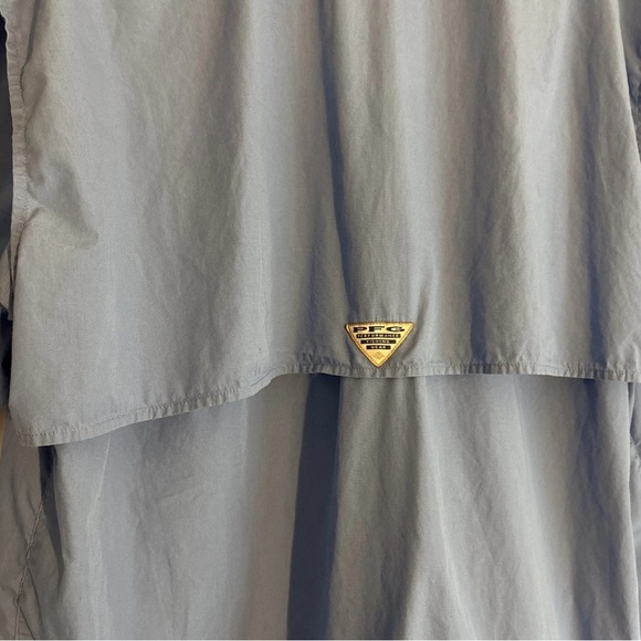 Columbia PFG Men's Blue Long Sleeve Vented Cotton Button Up Fishing Shirt - Picture 5 of 10